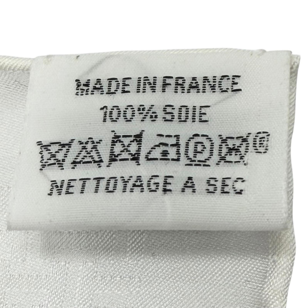 Excellent HERMES handkerchief Upside Down All-over pattern pocket square white