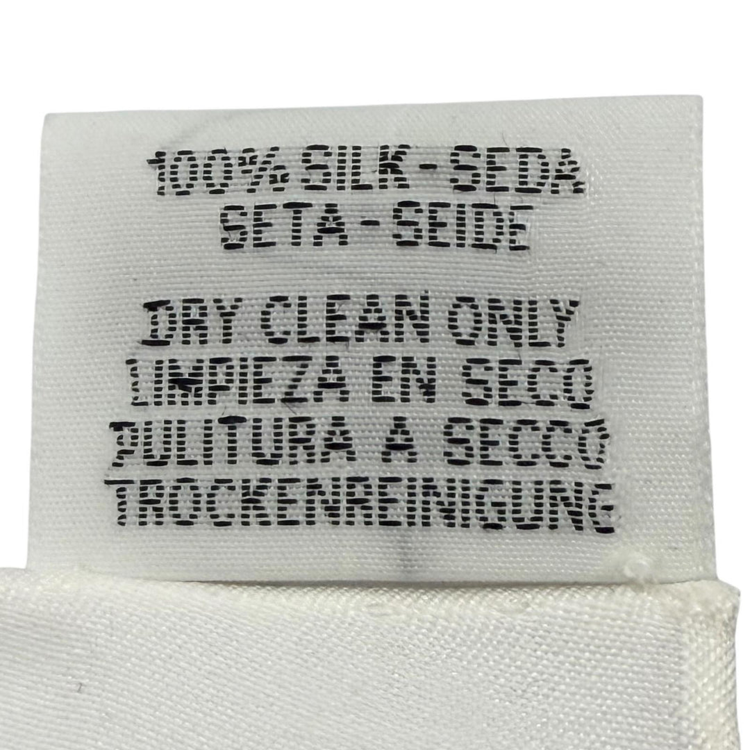 Excellent HERMES handkerchief Upside Down All-over pattern pocket square white