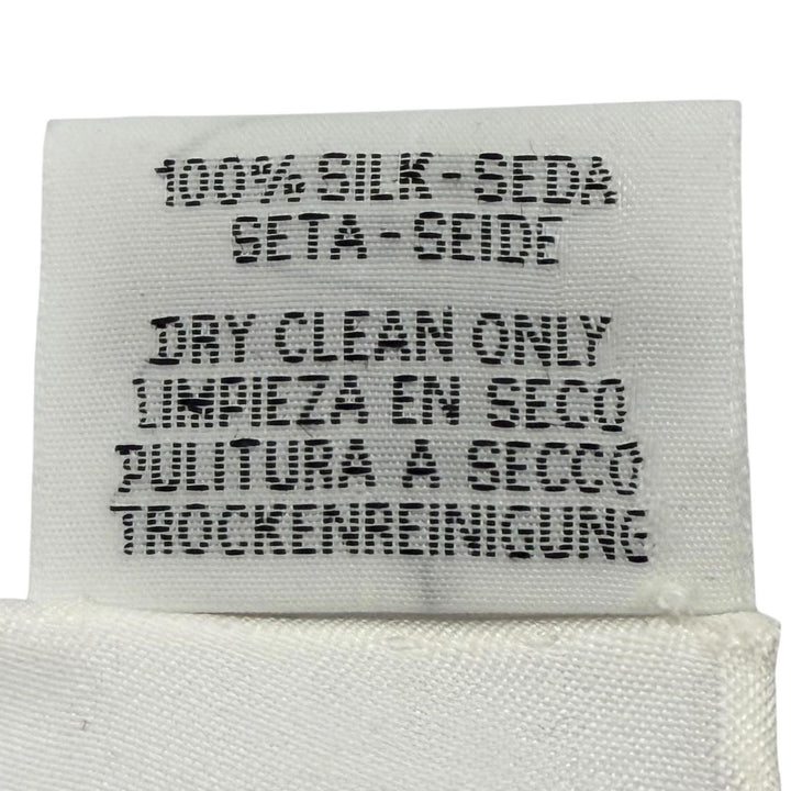 Excellent HERMES handkerchief Upside Down All-over pattern pocket square white