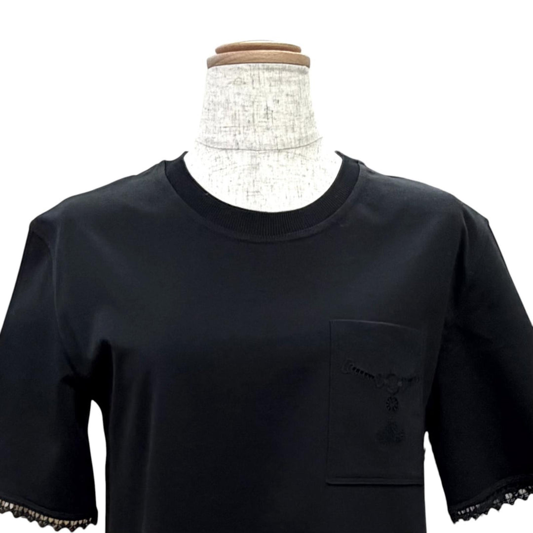 Excellent HERMES one piece Embroidered pocket flared dress PALEFROI 34 5H4505DC
