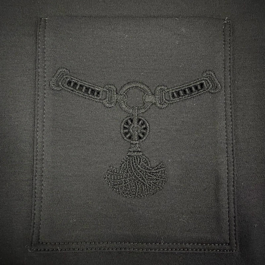 Excellent HERMES one piece Embroidered pocket flared dress PALEFROI 34 5H4505DC