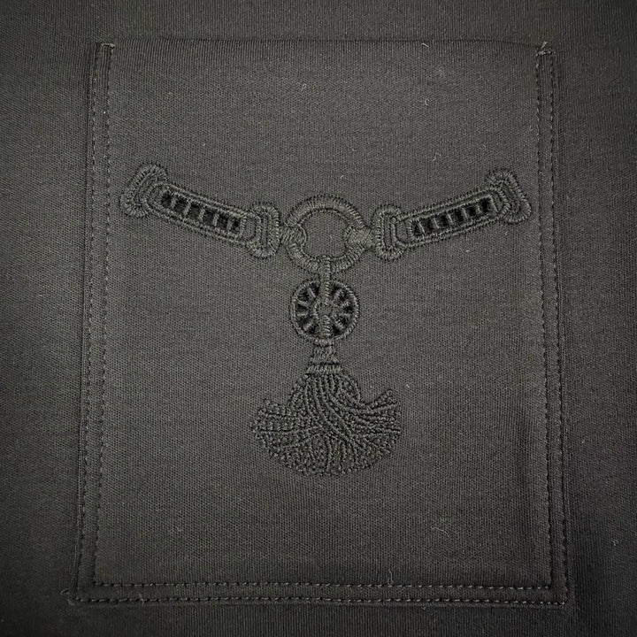 Excellent HERMES one piece Embroidered pocket flared dress PALEFROI 34 5H4505DC