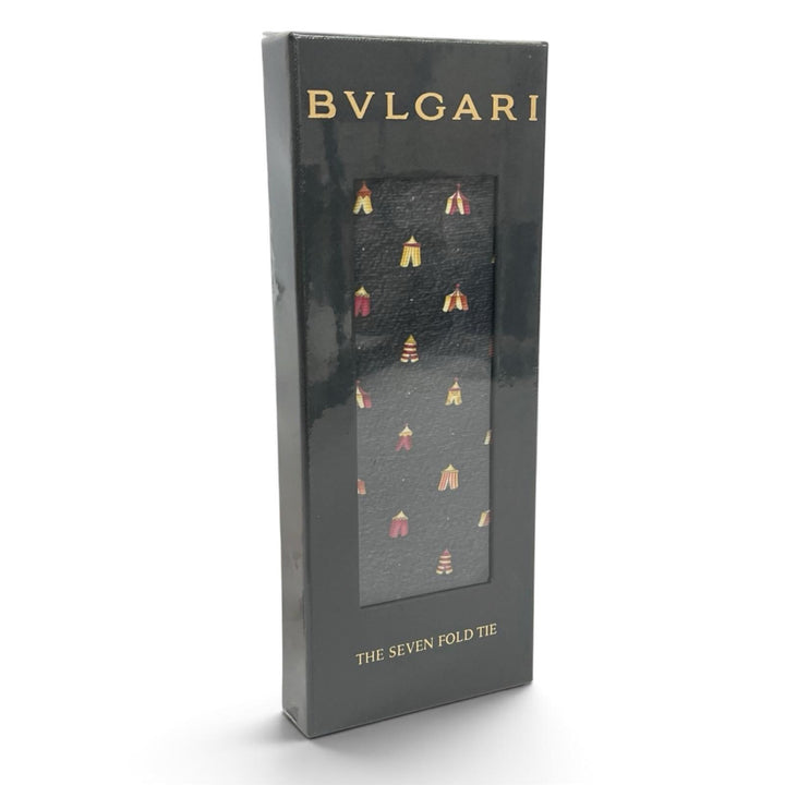 Pristine BVLGARI tie Circus Pattern Sevenfold Tie Multi silk mens
