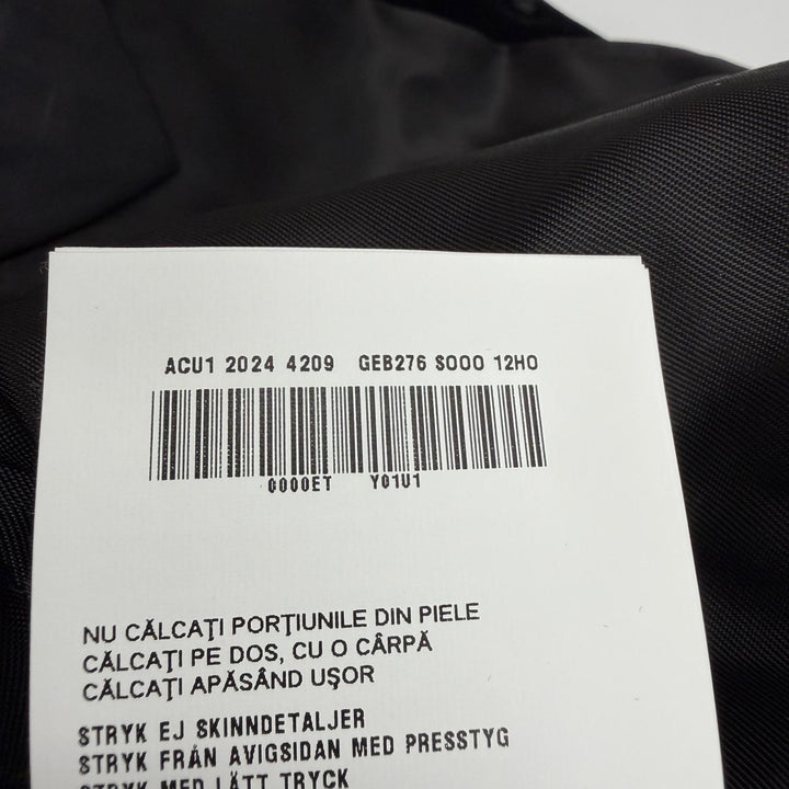 Great PRADA Jacket Triangle logo, triangular plate, velvet black cotton mens 46