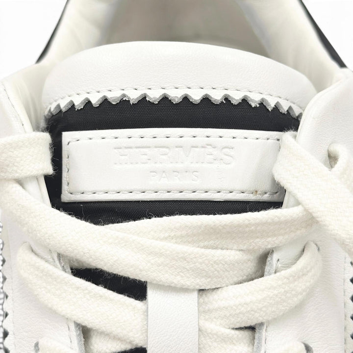 Great HERMES sneakers bouncing H logo, shark sole, two-tone black mens 41.5