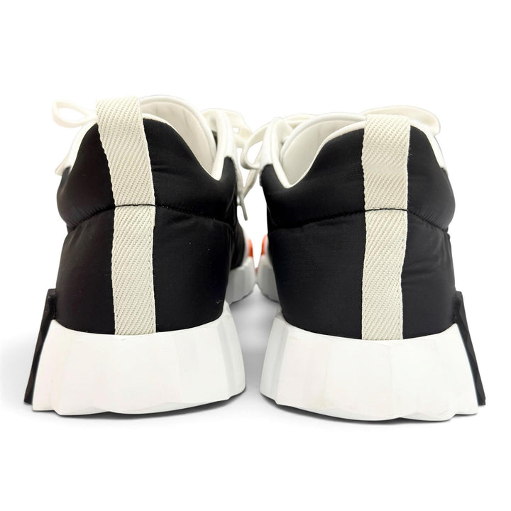 Great HERMES sneakers bouncing H logo, shark sole, two-tone black mens 41.5