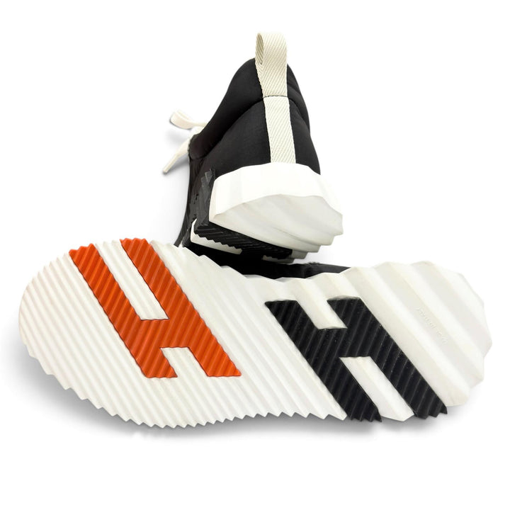 Great HERMES sneakers bouncing H logo, shark sole, two-tone black mens 41.5