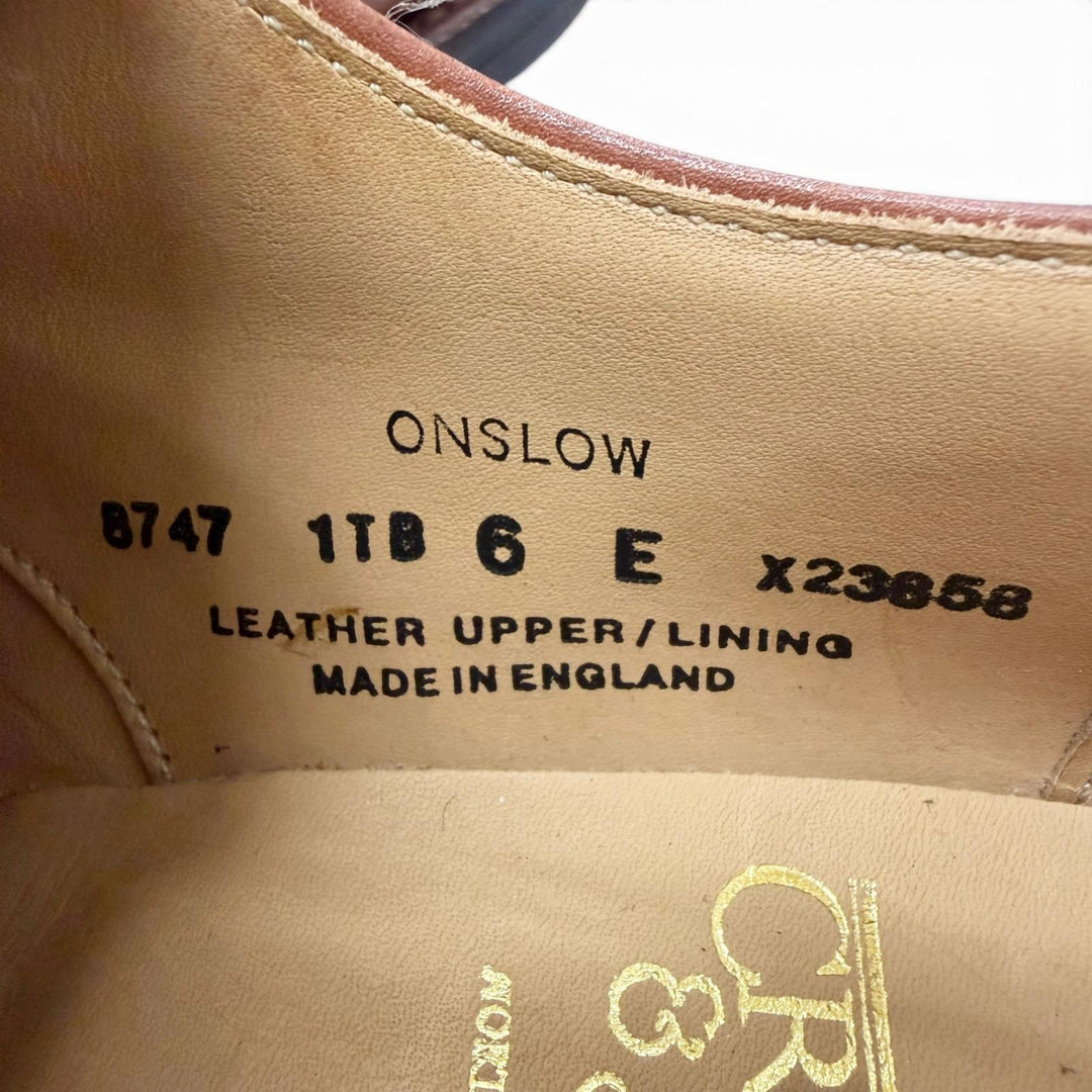 Pristine CROCKETT&JONES Dress shoes ONSLOW 325 Last U-Tip Brown leather mens