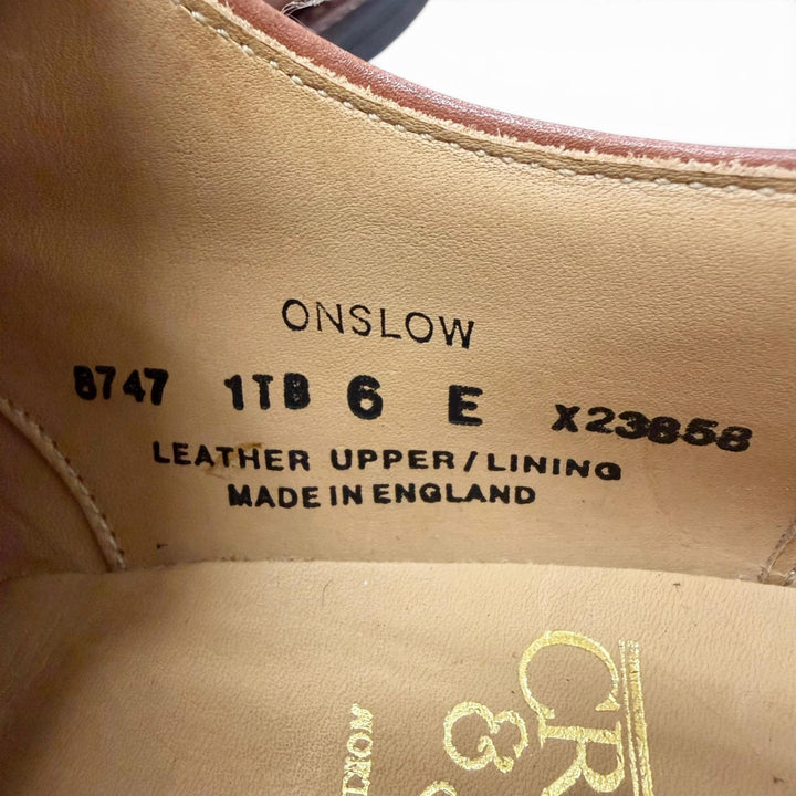 Pristine CROCKETT&JONES Dress shoes ONSLOW 325 Last U-Tip Brown leather mens