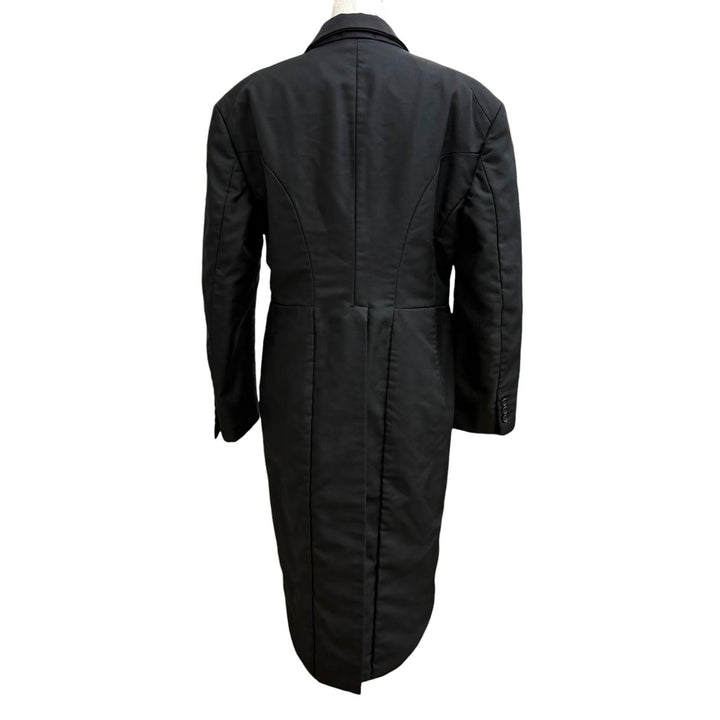 Great COMME des GARCONS coat BLACK ROSE Shirugen Swallowtail polyester S GJ-J018