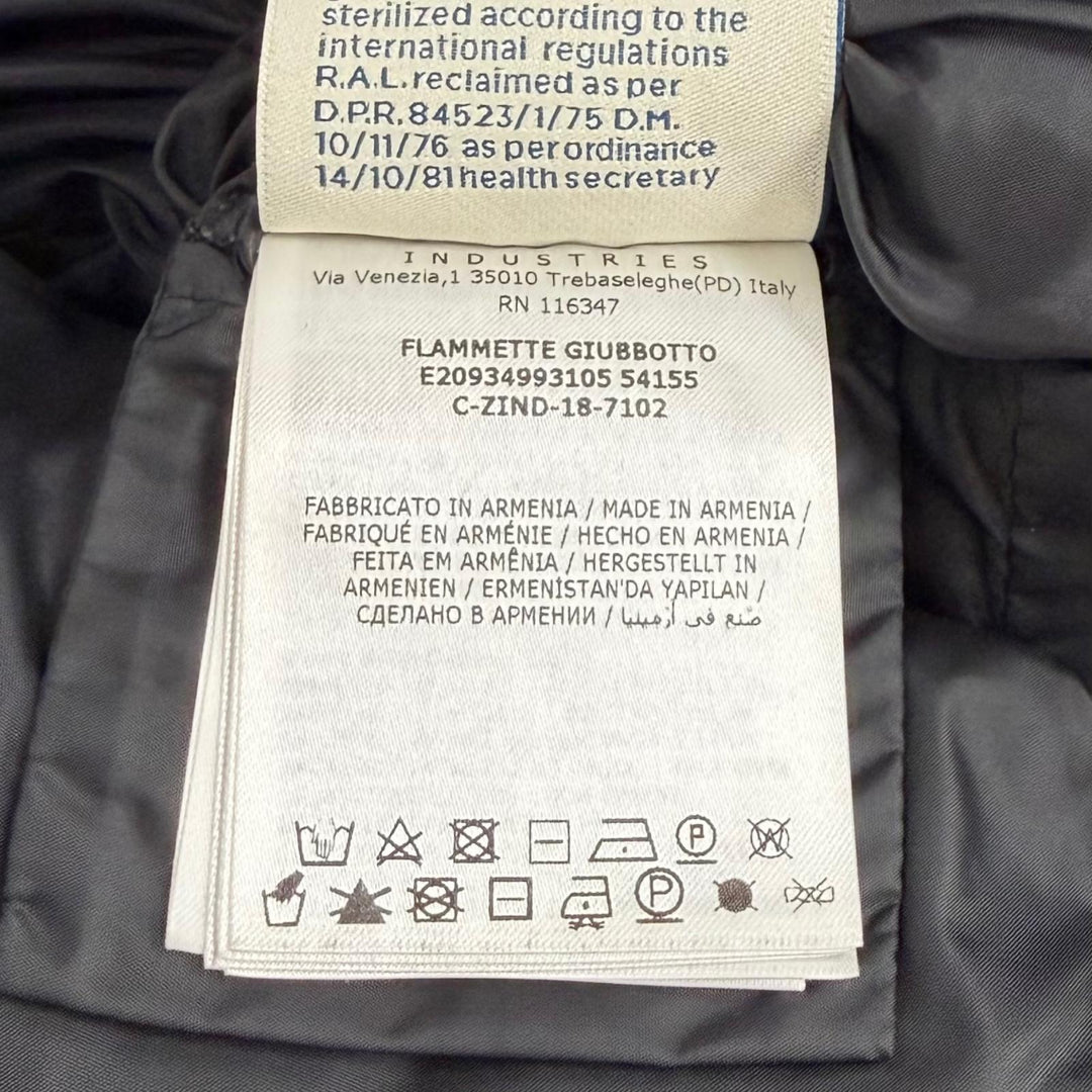 Great MONCLER down coat FLAMMETTE Logo patch and hood ZIP UP black Nylon Women 2