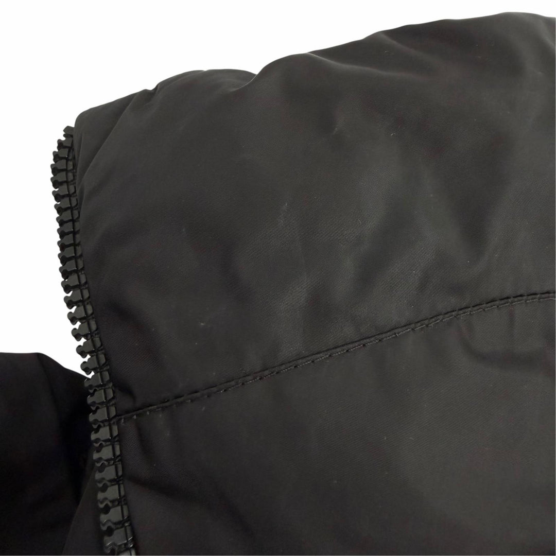 Great MONCLER down coat FLAMMETTE Logo patch and hood ZIP UP black Nylon Women 2