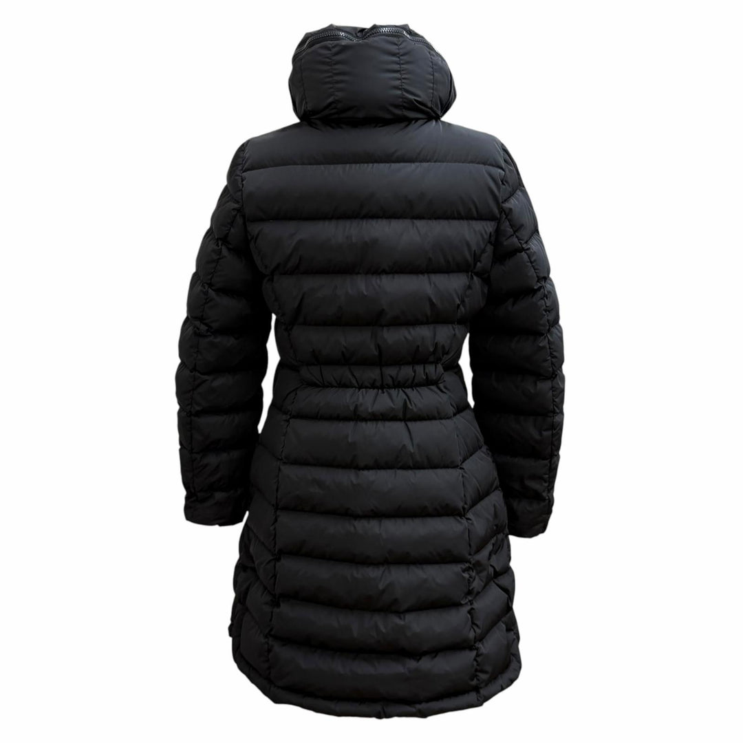 Great MONCLER down coat FLAMMETTE Logo patch and hood ZIP UP black Nylon Women 2