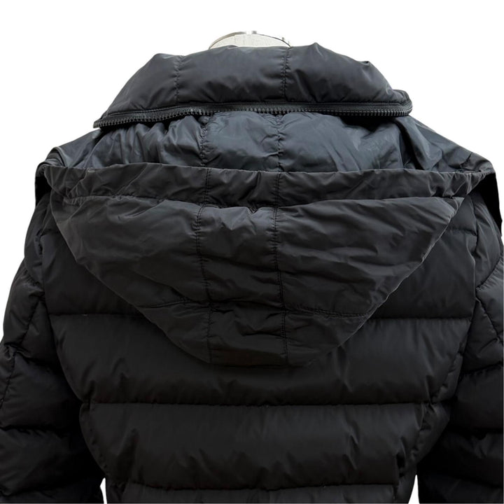 Great MONCLER down coat FLAMMETTE Logo patch and hood ZIP UP black Nylon Women 2