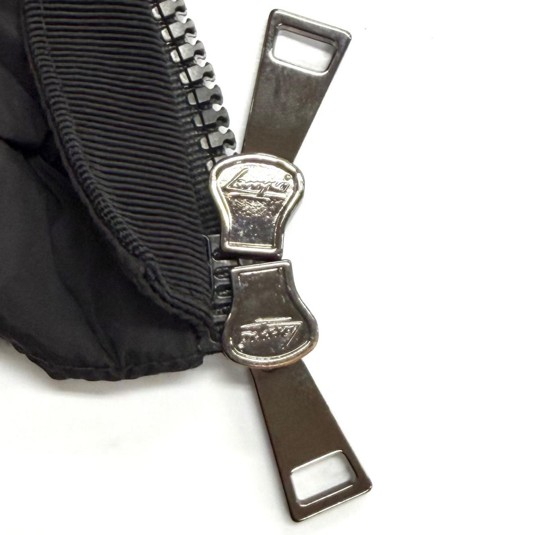 Great MONCLER down coat FLAMMETTE Logo patch and hood ZIP UP black Nylon Women 2