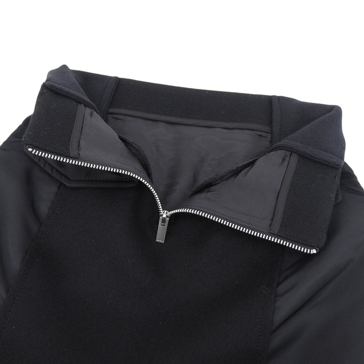 Excellent Sacai skirt Wool nylon panel black wool Women 0 24-07332