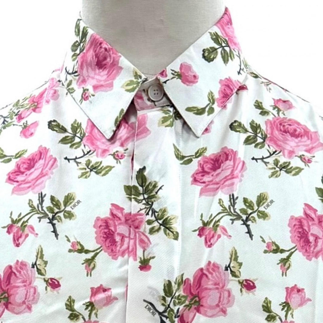 Excellent DIOR Short sleeve shirt pink silk mens 39 193C545A5630