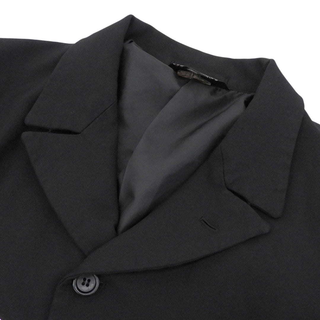 Great BLACK COMME des GARCONS tailored jacket Eyelet black polyester XS 1A-J002