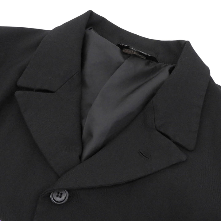 Great BLACK COMME des GARCONS tailored jacket Eyelet black polyester XS 1A-J002