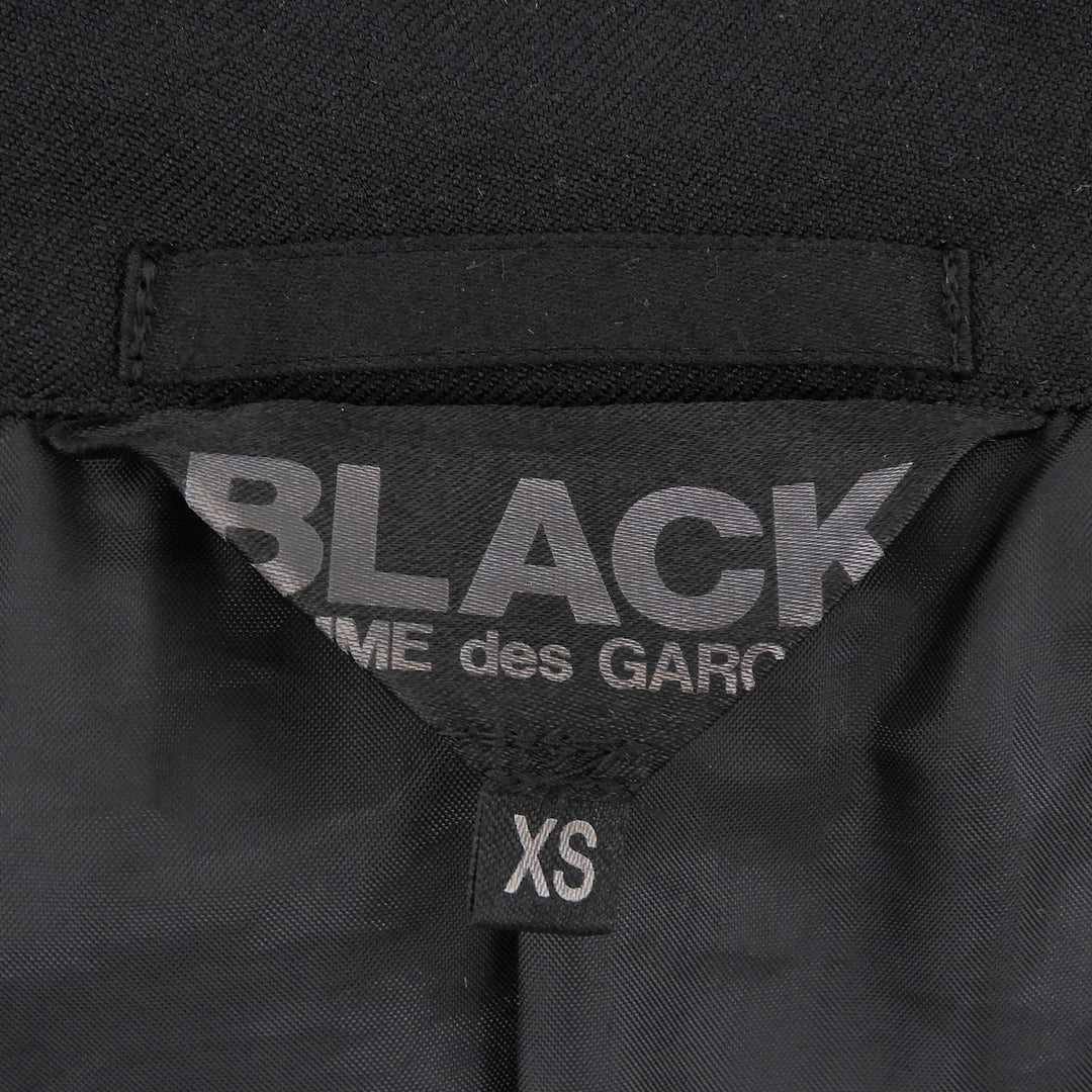 Great BLACK COMME des GARCONS tailored jacket Eyelet black polyester XS 1A-J002