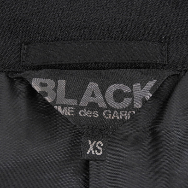 Great BLACK COMME des GARCONS tailored jacket Eyelet black polyester XS 1A-J002