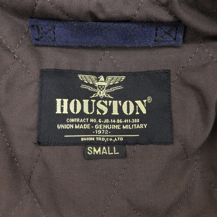 Very Good HOUSTON Jacket Single-zip cow sude MA-1 jacket Navy Cowhide S 8211