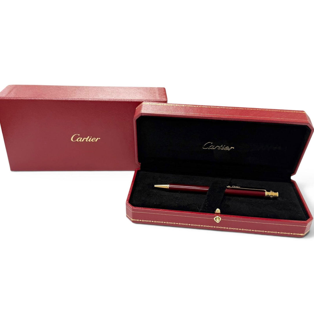 Pristine Cartier Ballpoint pen Santos de Cartier Twist type Bordeaux