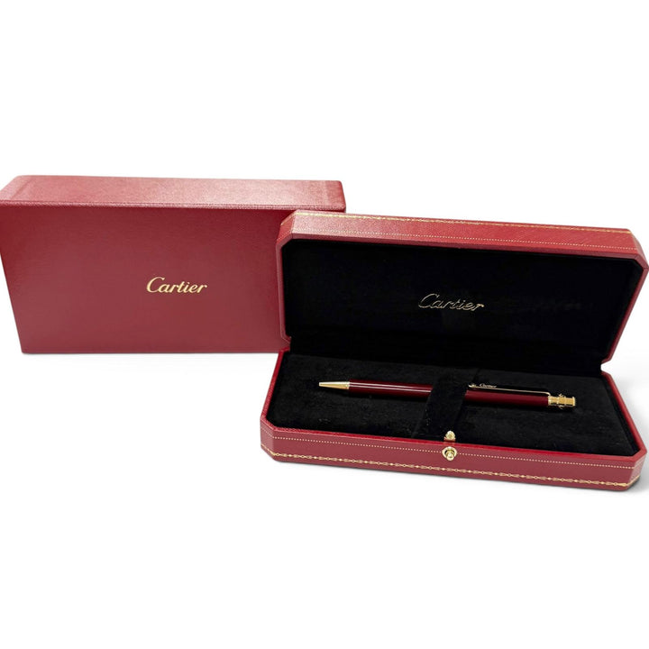 Pristine Cartier Ballpoint pen Santos de Cartier Twist type Bordeaux