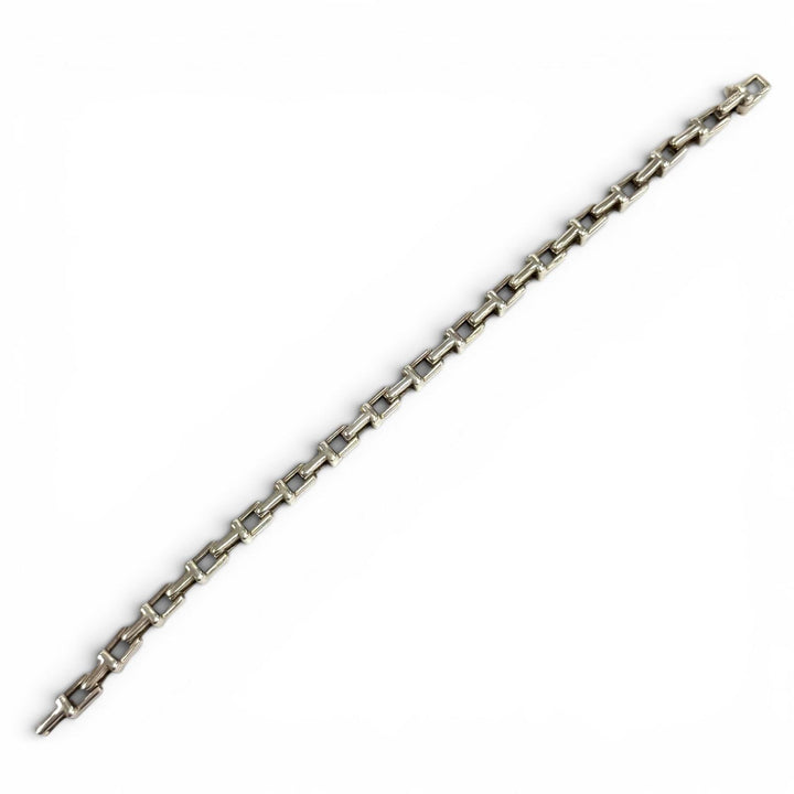 Great TIFFANY&Co. bracelet T Narrow Chain Silver AG925 Women