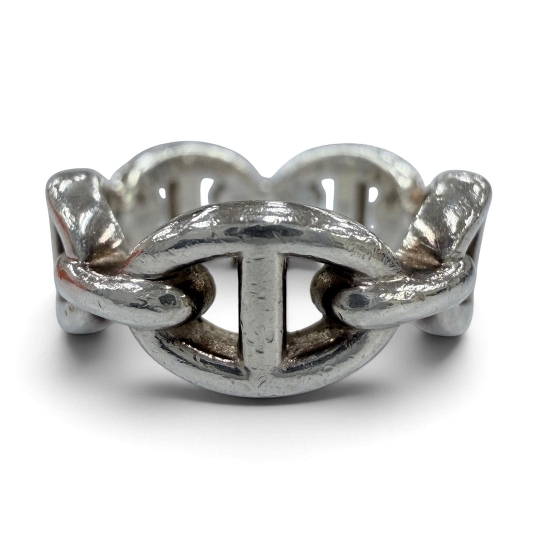 Very Good HERMES Ring ring Enchene PM ChÃ©ne Dunkel Silver AG925 Women