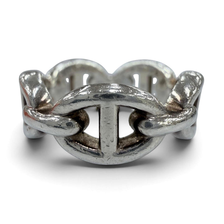 Very Good HERMES Ring ring Enchene PM ChÃ©ne Dunkel Silver AG925 Women