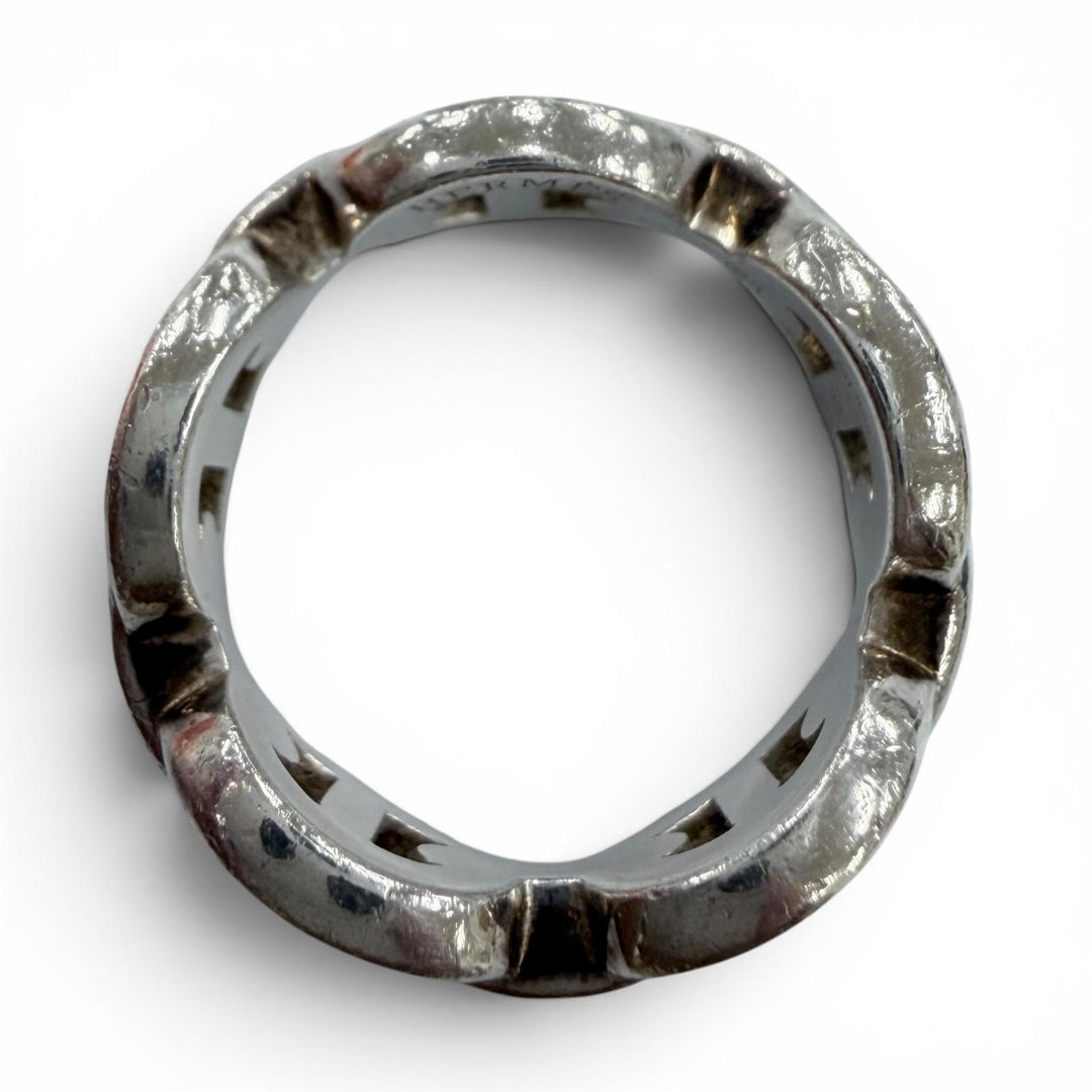 Very Good HERMES Ring ring Enchene PM ChÃ©ne Dunkel Silver AG925 Women