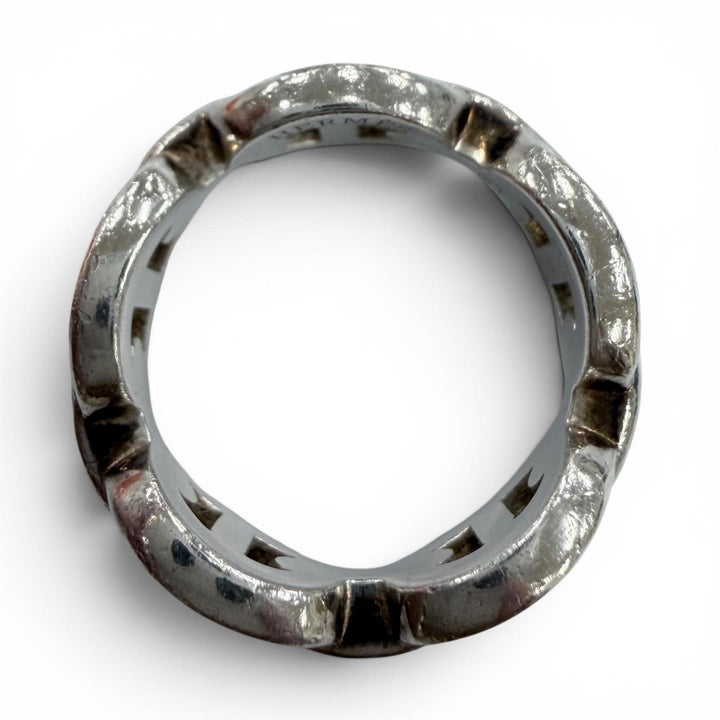 Very Good HERMES Ring ring Enchene PM ChÃ©ne Dunkel Silver AG925 Women