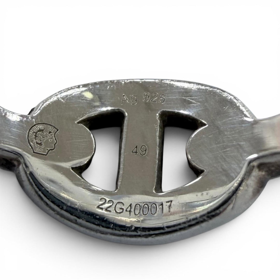 Very Good HERMES Ring ring Enchene PM ChÃ©ne Dunkel Silver AG925 Women
