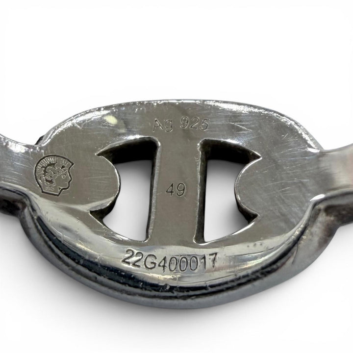 Very Good HERMES Ring ring Enchene PM ChÃ©ne Dunkel Silver AG925 Women