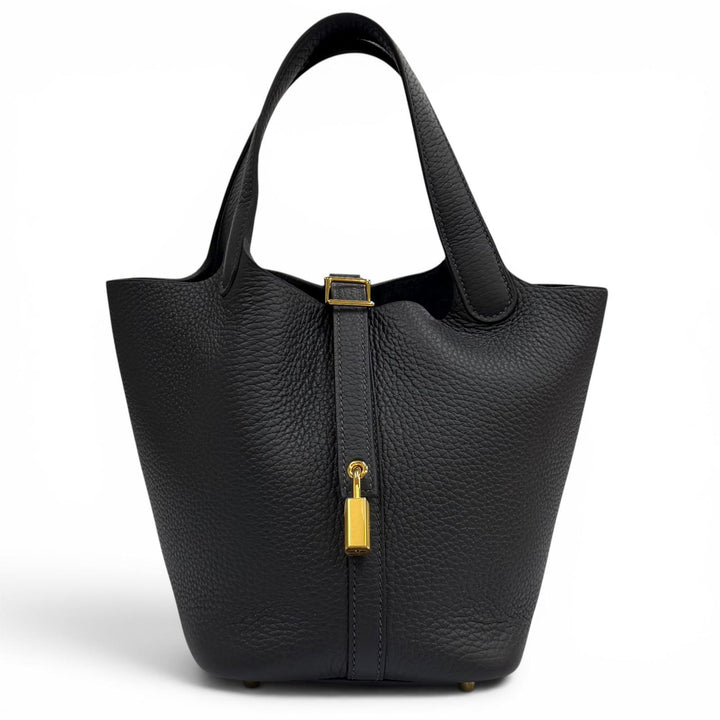 Pristine HERMES Handbag Picotin Lock PM 18 Taurillon Clemence Leather Women
