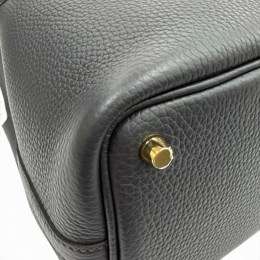Pristine HERMES Handbag Picotin Lock PM 18 Taurillon Clemence Leather Women