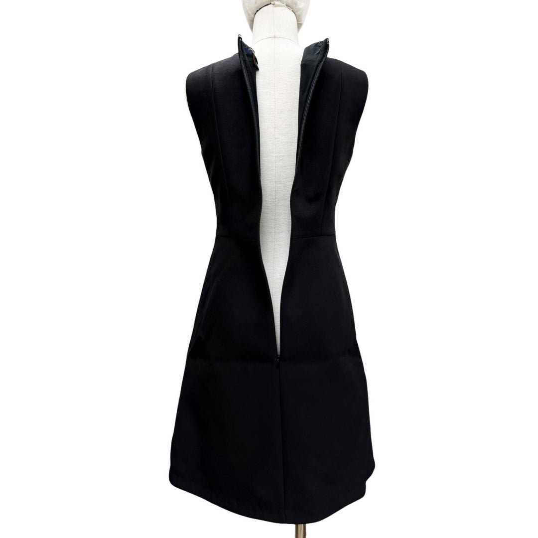Excellent LOUIS VUITTON one piece black wool Women 36 FQDR37