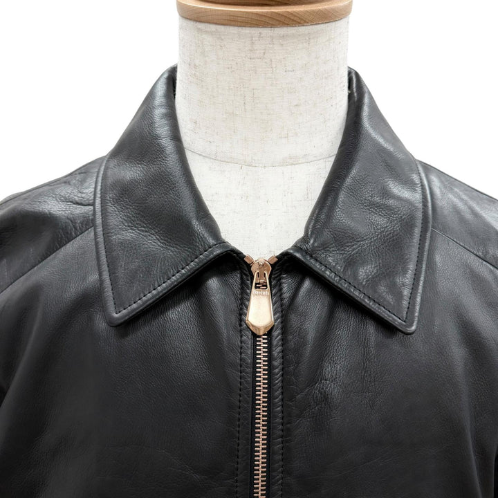 Excellent Berluti Scott Campbell leather jacket black Cowhide mens