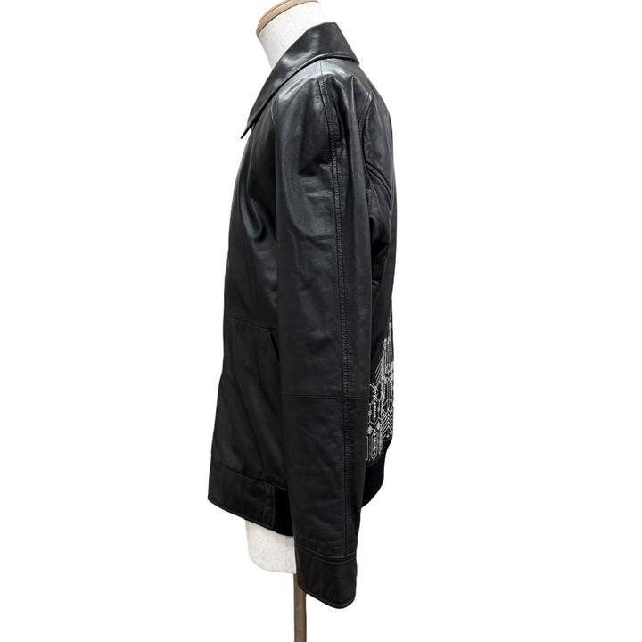 Excellent Berluti Scott Campbell leather jacket black Cowhide mens