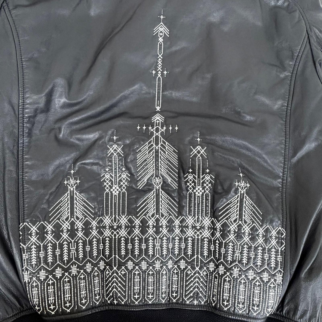 Excellent Berluti Scott Campbell leather jacket black Cowhide mens
