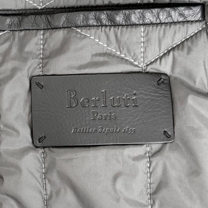 Excellent Berluti Scott Campbell leather jacket black Cowhide mens