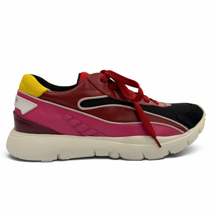Excellent Valentino Garavani Low cut sneakers logo Multi leather Women 39