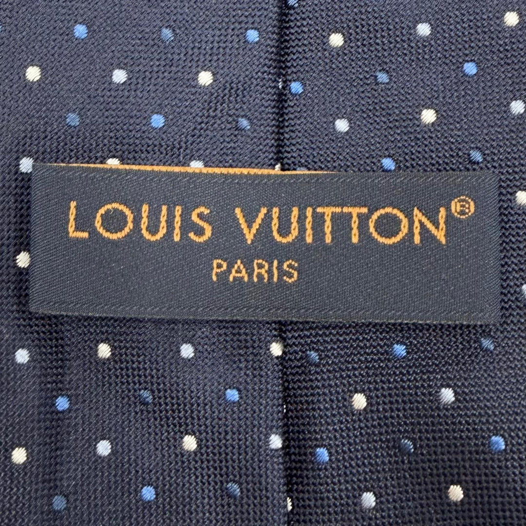 Excellent LOUIS VUITTON tie Monogram Gradient Dots 8cm Dark navy silk M76844