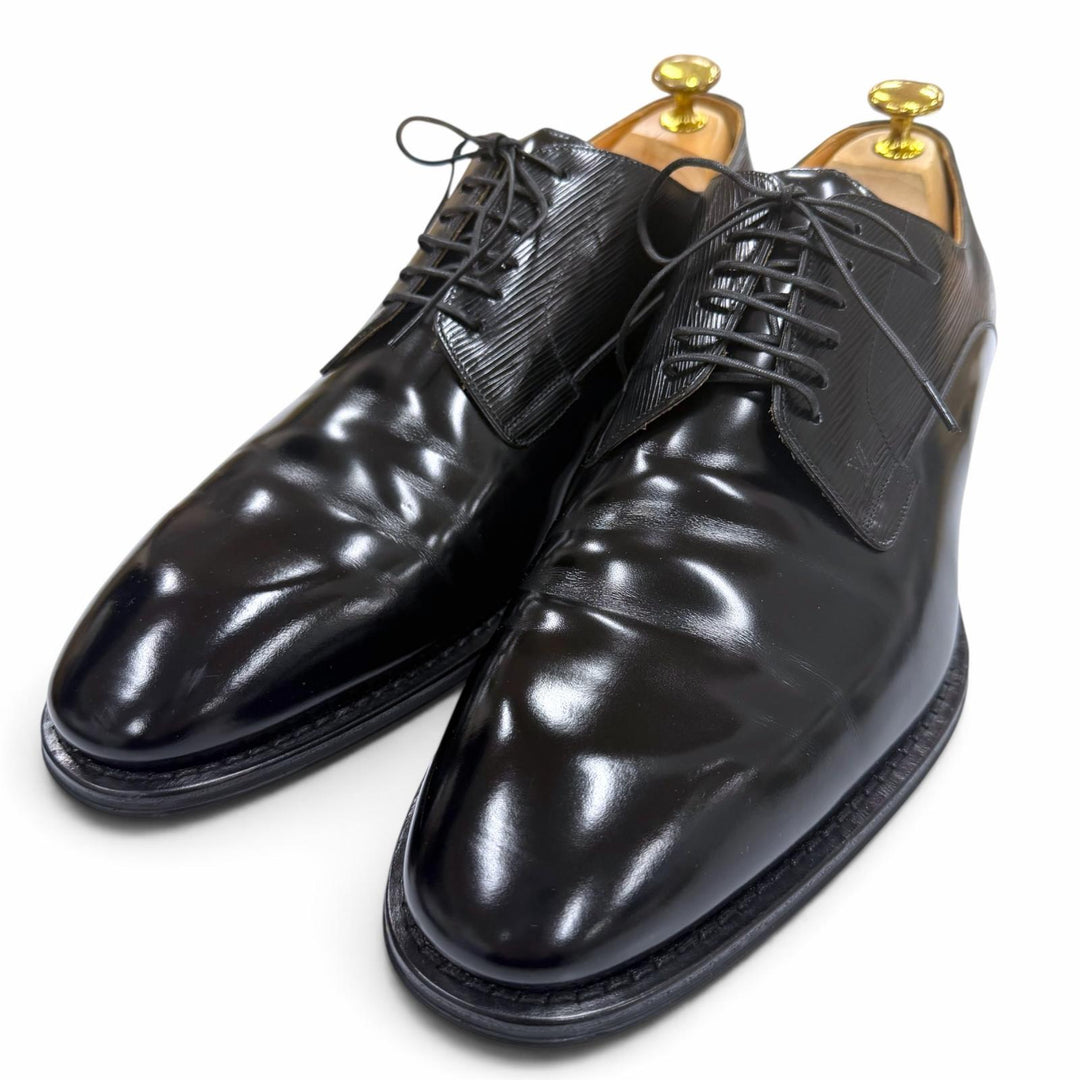 Great LOUIS VUITTON Leather shoes Kensington Derby Plain toe lace-up 9.5