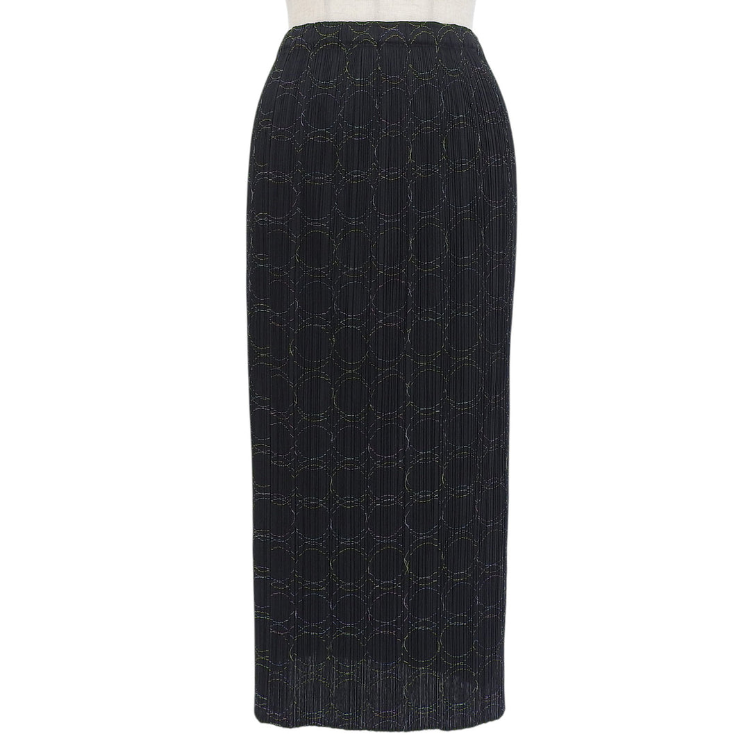 Excellent PLEATS PLEASE skirt Pleated black polyester Women 2 PP51-JG705