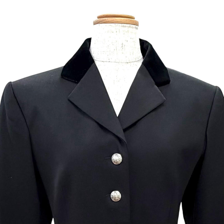 Excellent HERMES tailored jacket Serie buttoned velour collar riding jacket 38