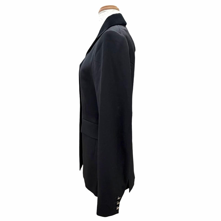 Excellent HERMES tailored jacket Serie buttoned velour collar riding jacket 38
