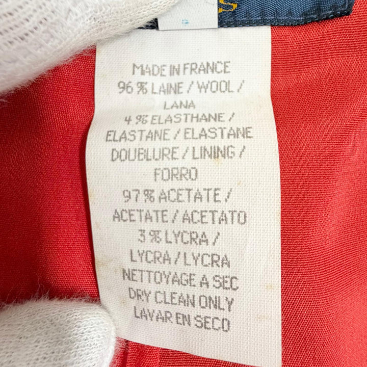 Excellent HERMES tailored jacket Serie buttoned velour collar riding jacket 38