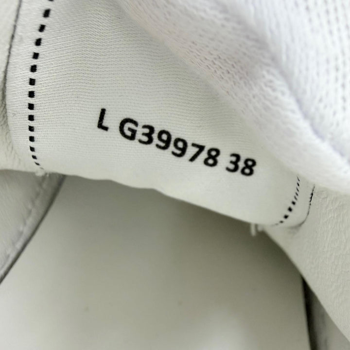 Excellent CHANEL Low cut sneakers COCO Mark leather white Women 38 G39978